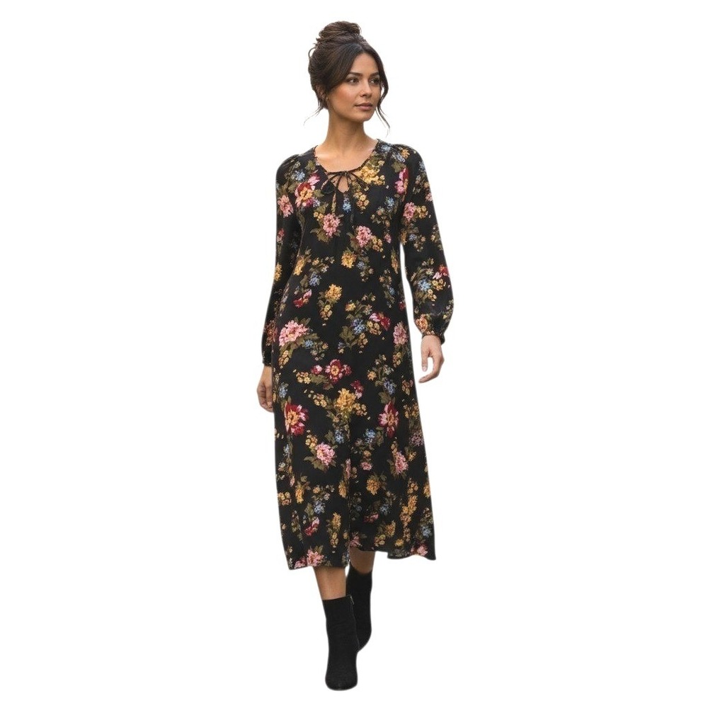 Natural Life Romantic Floral Womens size Medium Rowan Midi Cottagecore Dress